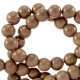 Opaque glass beads 4mm Rocky road brown